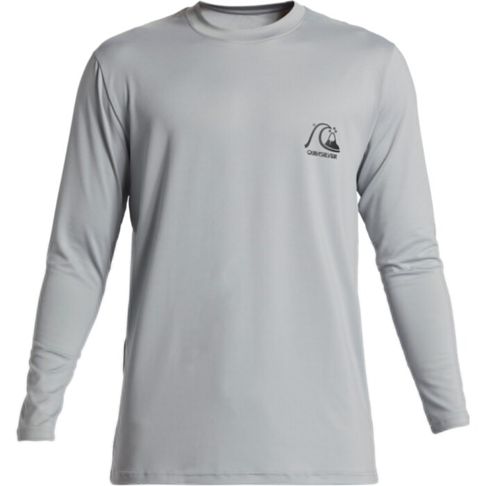 2024 Quiksilver Hombres DNA Bubble Logo Long Sleeve Surf Tee AQYWR03189 - Quarry